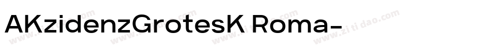 AKzidenzGrotesK Roma字体转换